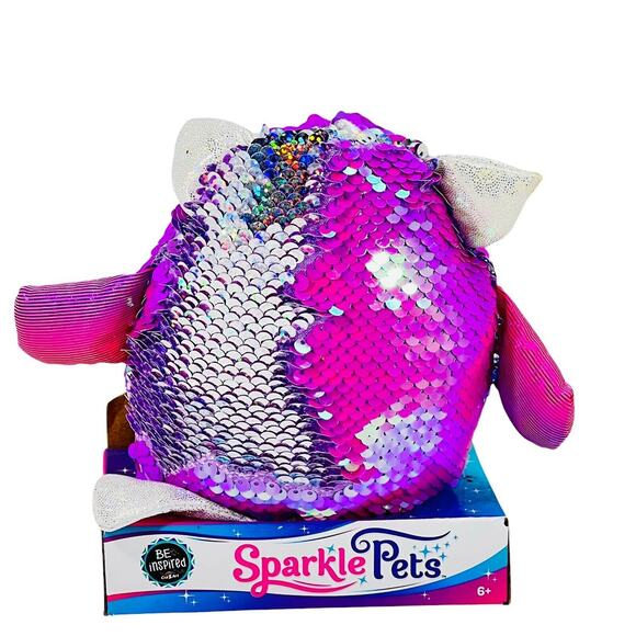 Sparkle Pets Whiskers the Kitty Plush Toy Color Change Sequins 6 inch Series 2 - Picture 3 of 13